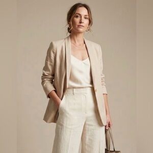 Vince Linen Cream Blazer Size 2